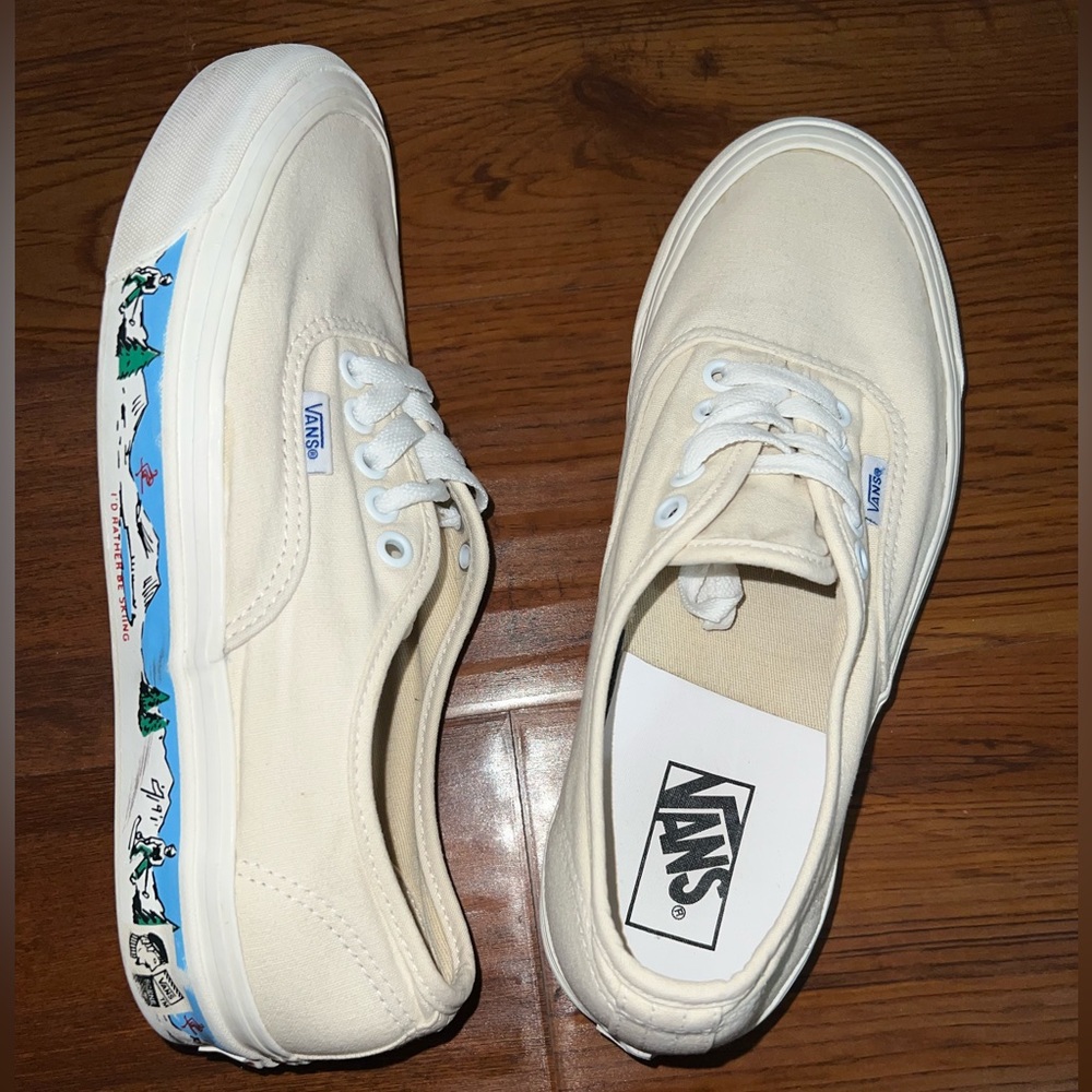 Vans Authentic 44 Dx Anaheim Factory I’d Rather Be Skiing Shoes Men's Size 8.5